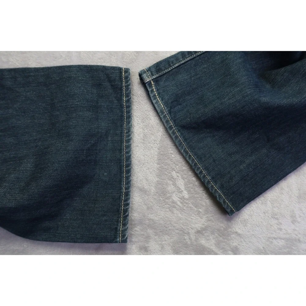 Levis 501 Original Fit Jeans Mens 42x30 Dark Wash Blue Button‎ Fly Denim Pants